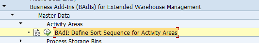 BAdI: Define Sort Sequence for Activity Areas